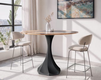 Metal Counter Table Base, 622/623 Lithe 34" H, Custom Furniture Legs for Woodworkers, Flowyline