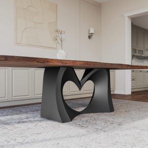 Table Base, Pedestal Base | Handmade Furniture, Black Round Table Base 309 Herz | Only Base for Dining, Kitchen and Living Room | Flowyline