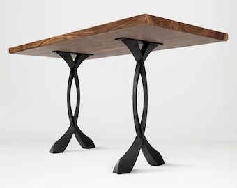 Bar Table Legs, Bar Height Table Legs | Furniture Legs, Custom Table Legs 607 Curva |Set of 2 for Modern and Industrial Bar Table |Flowyline