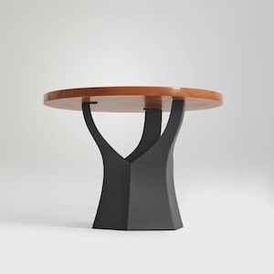 Handcrafted Coffee Table Base 216 Namu 20" H, Pedestal Stand for Rustic Tables, Flowyline