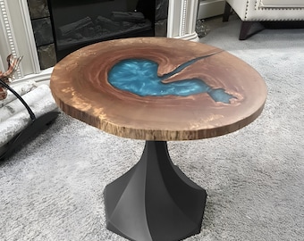 Metal End Table Base, Lithe Style, Round Table Pedestal (20H)