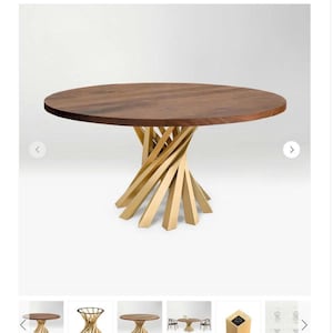 Custom order for &quot; Andre Topp &quot; - &quot;Gold Table Base 325S Filar&quot; -  size (25Wx28H)