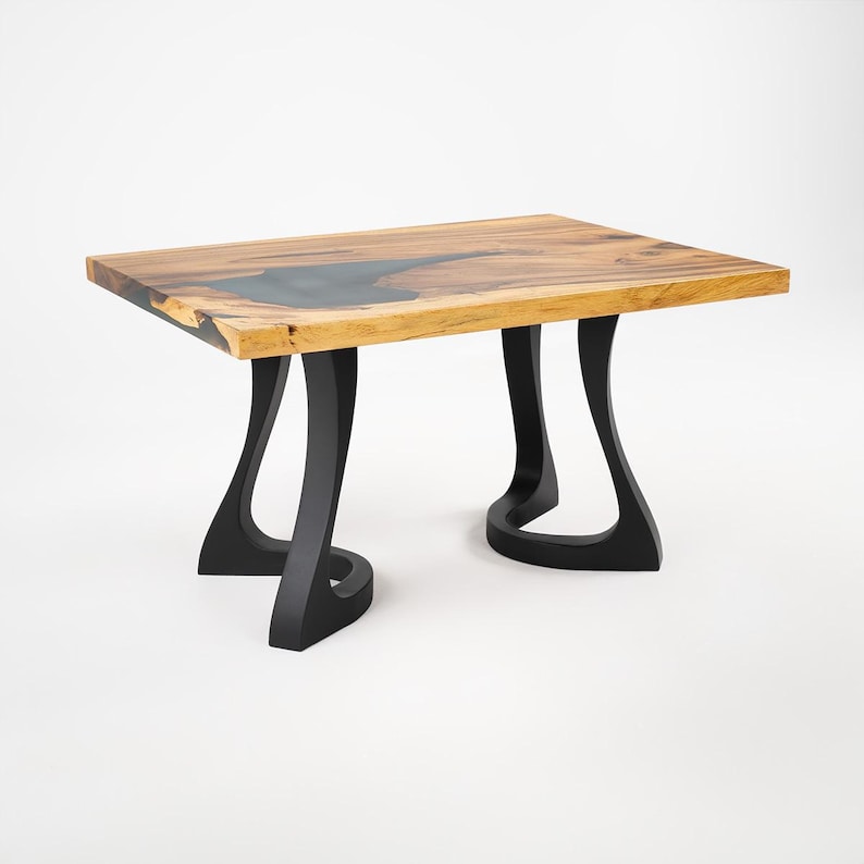 Bench Legs 117 Uzar - 12W, 16H inch - Set of 2 pcs of FlowyLine ✔️ Coffee Table Base for DIY furniture dining home decor epoxy woodwork bench steel table legs farmhouse outdoor bench metal coffee table round stool legs modern desk small bench charcuterie narrow wood bench modern metal legs for bench