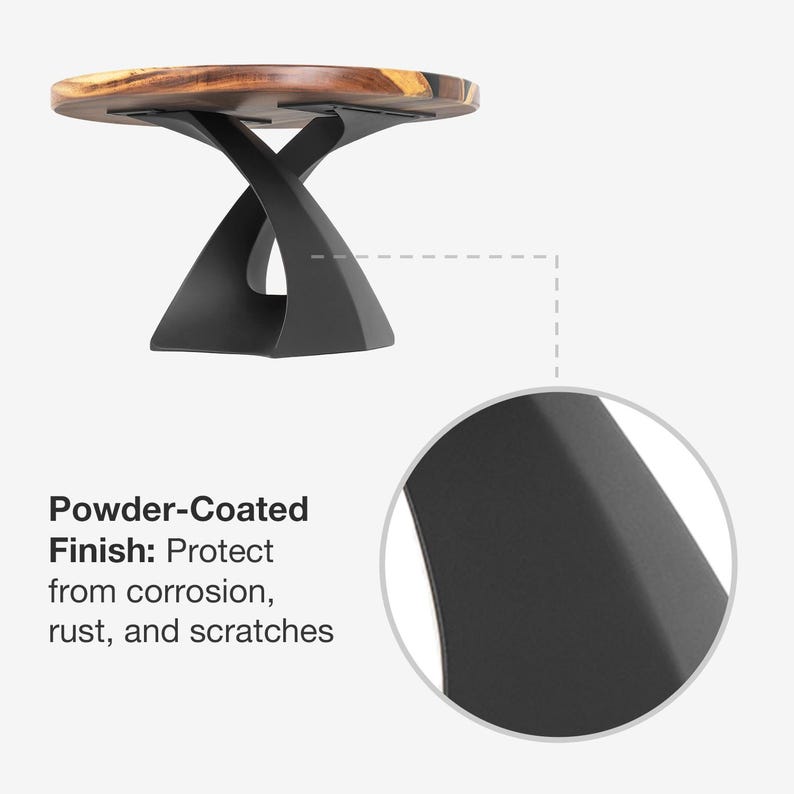 Bench Legs of FlowyLine ✔️ Coffee Table Base for epoxy live edge top Black curved shape modern dining wishbone industrial 16 inch hairpin wooden wrought iron