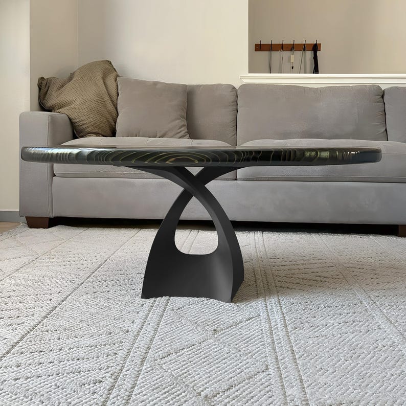 Handmade Metal Coffee Table Base 16.2" H, Modern Furniture Legs 121S Tulipe image 6