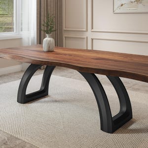 Table Base, Pedestal Base | Metal Handmade Furniture Legs 305 Arco 28H | Only Base for Dining, Kitchen and Living Room Tables | Flowyline