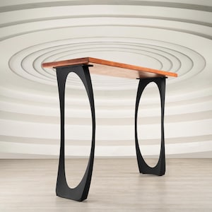 Counter Table Legs, Bar Table Legs | Metal Table Legs, Handmade Furniture 603 Cleo 34H|Set of 2 for Wood Countertop and Woodworker Flowyline