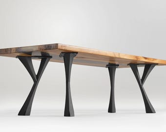 Bench Legs, Steel Bench Legs | Table Legs, Metal Furniture Legs 115 Yami 16H | Set of 4 for Farmhouse Unique Coffee Table | Flowyline