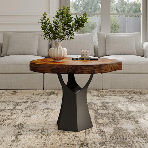 0229×kano - flow line table short - Coffee Table Base, Pedestal Stand 11