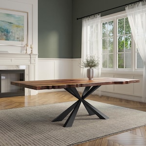 Table Base, Kitchen Table Base | Metal Handmade Furniture Legs 313 Summa 28H |Only Pedestal Base for Modern and Industrial Tables |Flowyline
