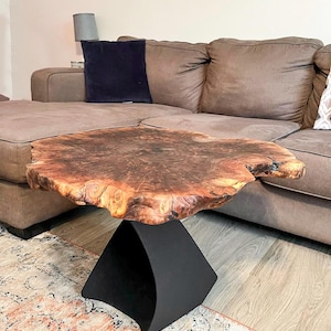 Bench Legs of FlowyLine ✔️ Coffee Table Base for epoxy live edge top Black curved shape modern dining wishbone industrial 16 inch hairpin wooden wrought iron