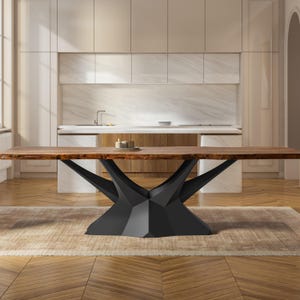 Table Base, Pedestal Base 28H | Only Base for Dining, Kitchen and Living Room Tables |Table Legs, Mid-Century Furniture 324 Kruna |Flowyline