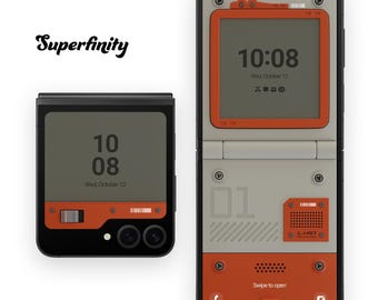 Fondo de pantalla del Galaxy Z Flip 6 / Teléfono espacial futurista en 3D (Descarga digital)