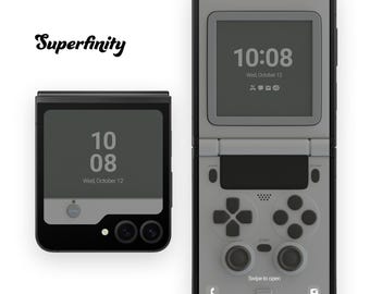 Fondo de pantalla del mando de juegos Galaxy Z Flip 6, arte de consola con joystick y mando para gamers (descarga digital)