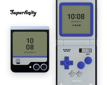 Fondo de pantalla Galaxy Z Flip 6 / Pantalla de consola de juegos retro (Descarga digital)