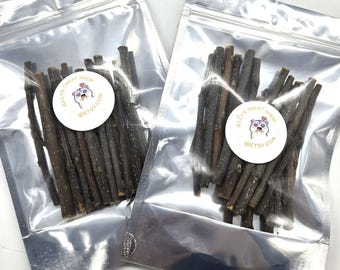 Palitos de madera de manzano para mascotas pequeñas: enriquecimiento para hámsteres, roedores pequeños y conejos