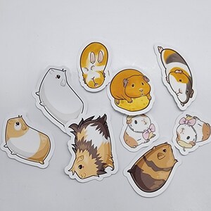 9 Handmade Guinea Pig Stickers