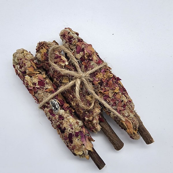 SMALL Organic seed and flower hamster/small rodent treat sticks