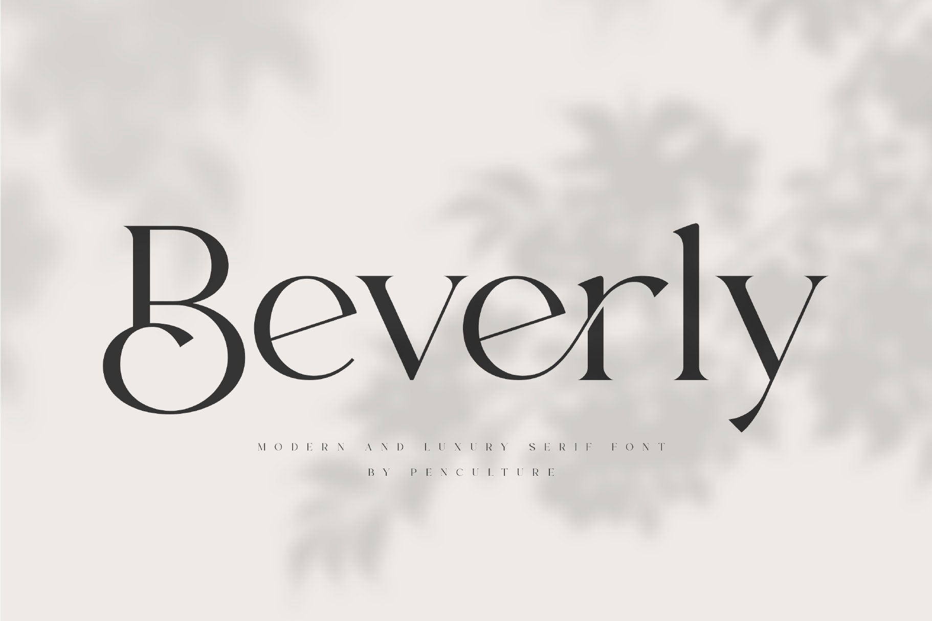 Beverly Font - Modern Serif Font, Branding Font, Logo Font, Ligature ...