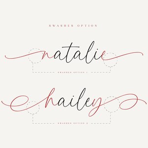 Haleigh In Cursive Calligraphy Font, Script Font, Wedding Font, Handwritten Font, Cricut ...
