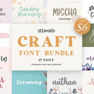 Font Bundle, Craft Font Bundle, Script Font, handgeschriebene Fonts, Canva Font, Cricut Font Bundle, Procreate Fonts, Fonts für Cricut