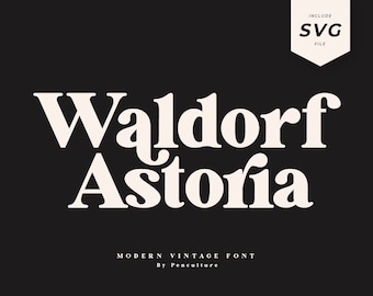 Carattere Waldorf Astoria - Carattere Serif moderno, Carattere di branding, Carattere logo, Carattere Boho, Carattere Procreate, Caratteri per Cricut, Carattere digitale, Caratteri Cricut