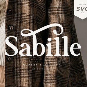 Sabille - Moderne Serifenschriften, Brandingschriften, Boho-Schriften, Ligaturen-Schriften, Schriften für Cricut, Canva-Schriften, Cricut-Schriften, Kursiv-Schriften