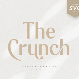 The Crunch - Modern Sans Serif Font, Cricut Fonts, Embroidery Fonts, Fonts for Cricut, Branding Fonts, Procreate Fonts, Canva Fonts