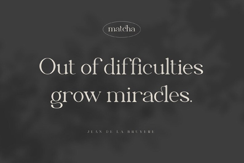 Matcha Font - Modern Serif Font, Branding Font, Logo Font, Ligature ...