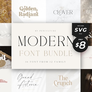 Modern Font Bundle Editable Template License (Corjl/Templett/Zazzle)
