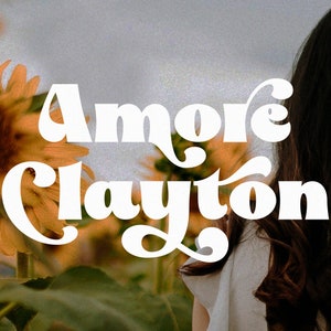 Amore Clayton - Retro Serif Font, Canva Font, Cricut Font, Procreate Font, Fonts for Cricut, Digital Font, Boho Font, Logo Font