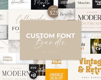 Custom Font Bundle Editable Template License (Corjl/Templett/Zazzle)