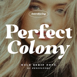 Perfect Colony - Modern Serif Font, Digital Font, Embroidery Font, Branding Font, Logo Font, Cursive Font, Cricut Font, Fonts For Cricut