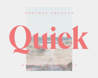 Quick - Modern Serif Font, Branding Font, Logo Font, Procreate Fonts, Fonts for Cricut, Digital Font, Cricut Fonts, Font Download