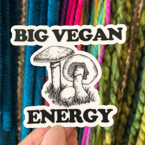 Vegan Energy, Vegan Sticker, Plant Based Sticker, Animal Liberation, Vinyl Sticker,  Herbivore, Animal Rights Decal, Laptop Sticker