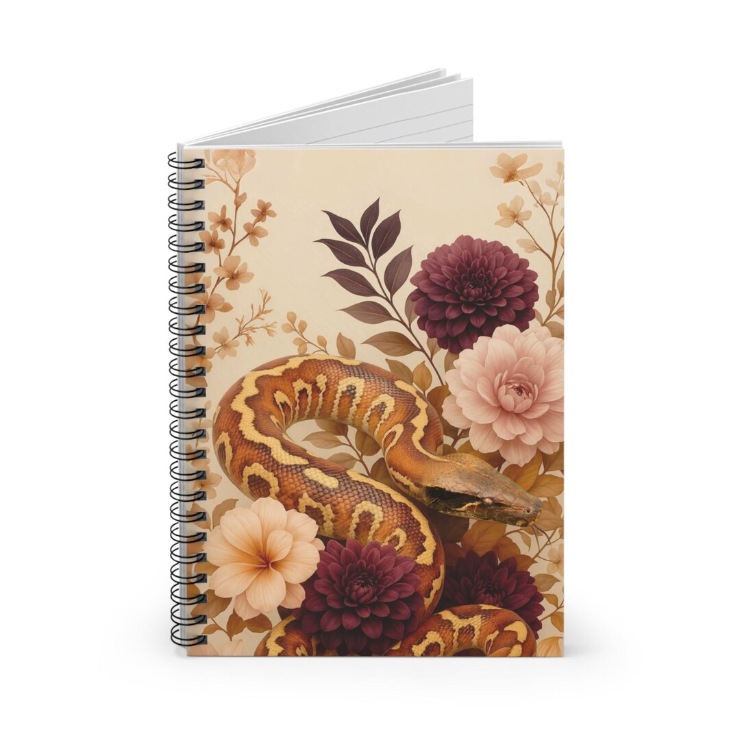 Beautiful Romantic Floral Blood Python Spiral Notebook - Etsy