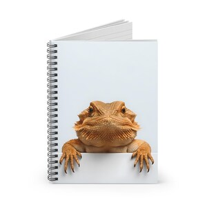 Peeking Bearded Dragon Spiral Notebook