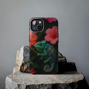 Beautiful Floral Chameleon iPhone Tough Phone Cases (iPhone Models include iPhone 16 - iPhone 7)