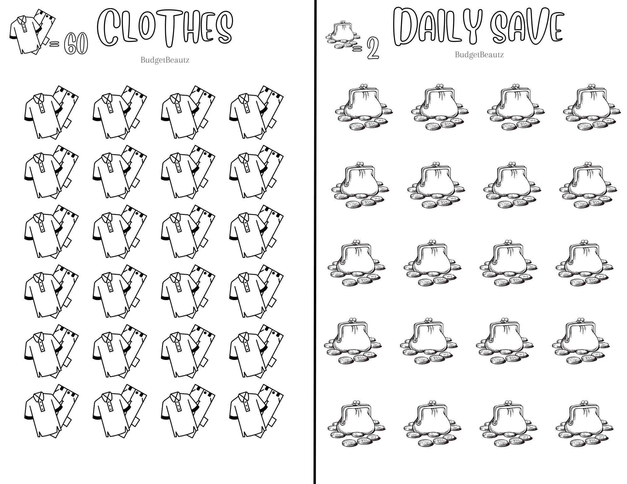Savings Challenge Printable Bundle I Money Saving Challenge - Etsy
