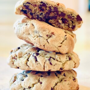 Gluten Free Pecan Dark Chocolate Chip Cookies, Gourmet Chocolate Chip Cookies, Hand Crafted Chocolate Chip Cookies, Gooey Thick Cookies