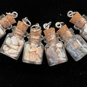 Genuine Opal Fossil & Chip Bottle Pendant