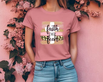 Faith Over Fear | Christian | Religious | Cross | Sublimation | PNG | Digital Download