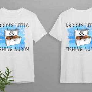 Daddy&#39;s Little Fishing Buddy | Cooler | Fishing | T-Shirt Design | Sublimation | PNG | Digital Download