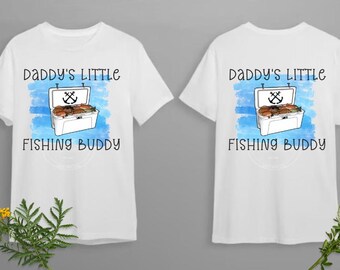 Daddy's Little Fishing Buddy | Cooler | Fishing | T-Shirt Design | Sublimation | PNG | Digital Download