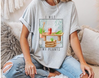 I Wet My Plants | Humorous | Plant | Plant Lady | T-Shirt Design | PNG | Sublimation | Digital Download