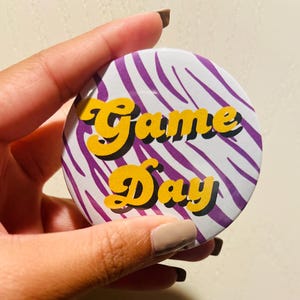 Tigers Gameday button, game day button, tigers button, geaux button, disco button, Gameday, Football Button