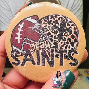 Saints Gameday button, game day button, NOLA button, geaux button, disco button, Gameday