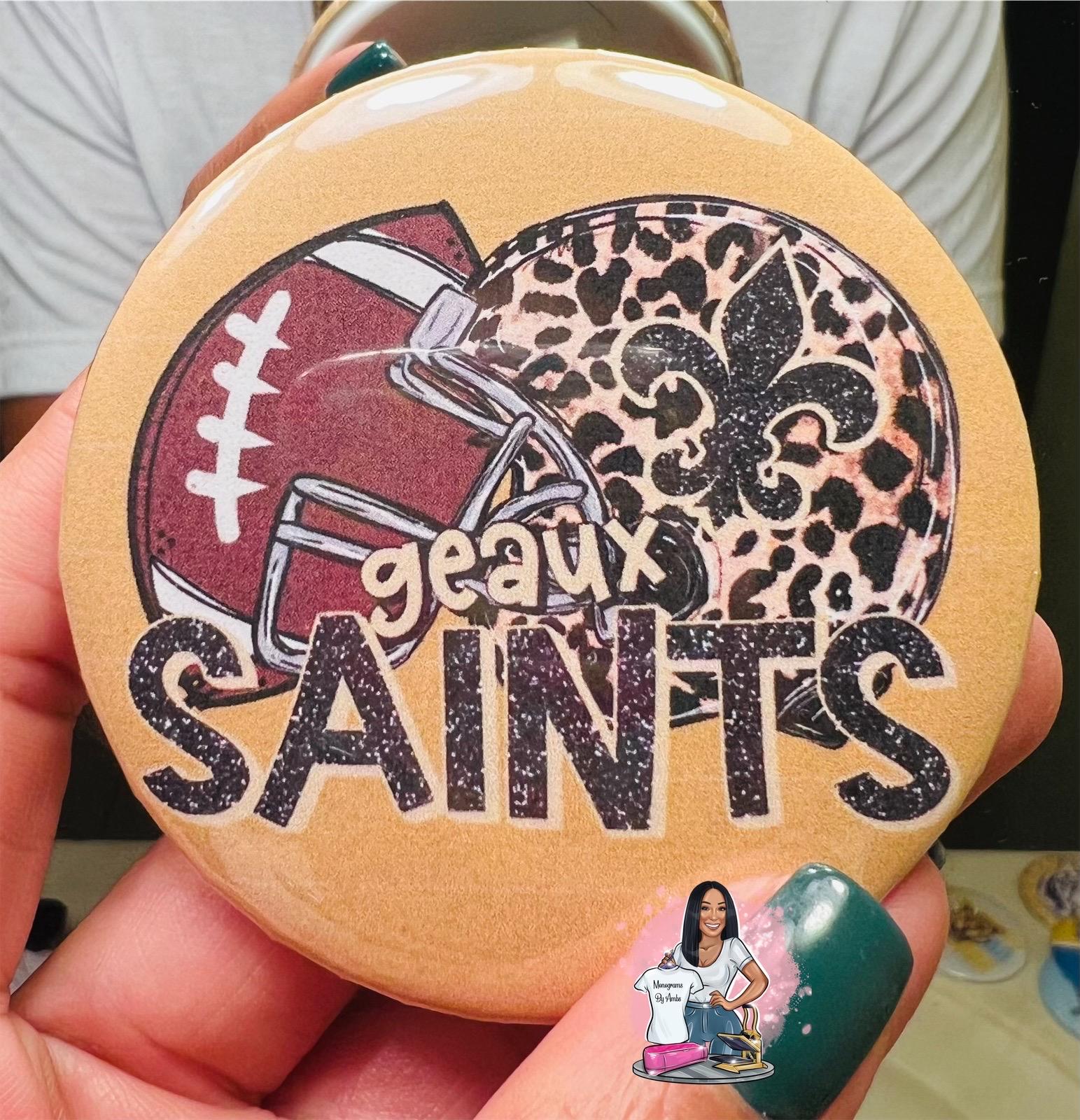 Saints Gameday button, game day button, NOLA button, geaux button, disco button, Gameday