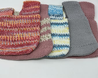 Handmade crochet knot bag with lining