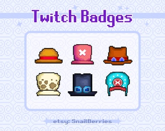 Eéndelig Pixel Art-hoeden Twitch Sub-badges/emotes-pakket, vooraf gemaakte streaming-items